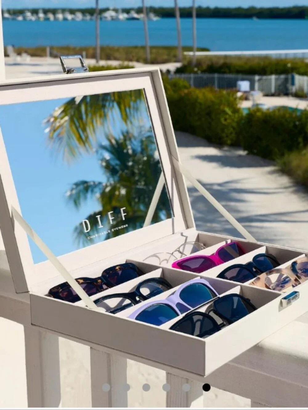 NEW Diff Eyewear Vanity Case-White